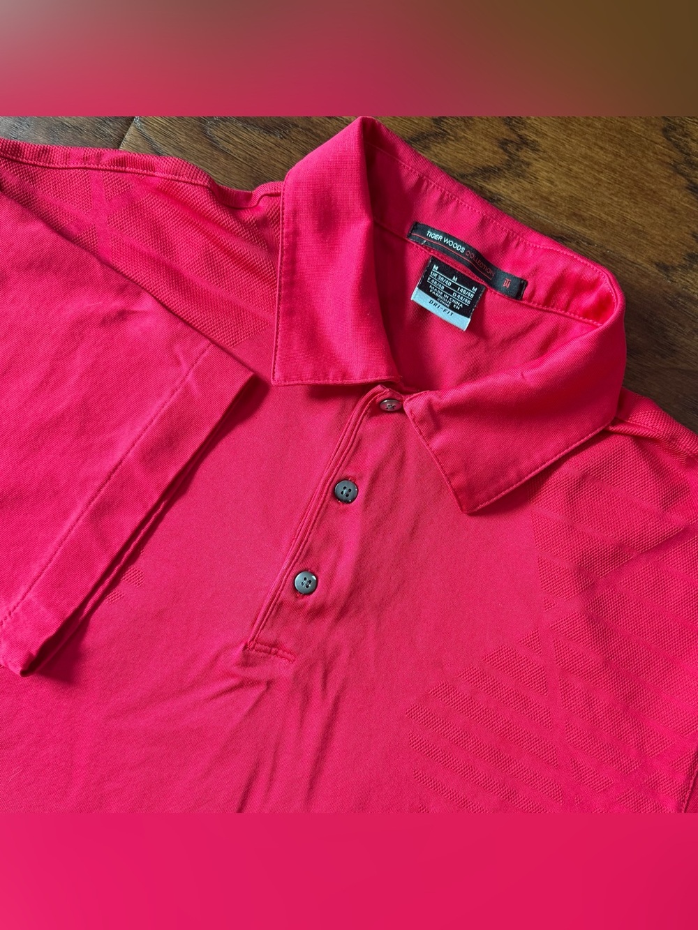 Nike Dri Fit Tiger Woods Collection Mens Golf Polo Shirt Red Medium